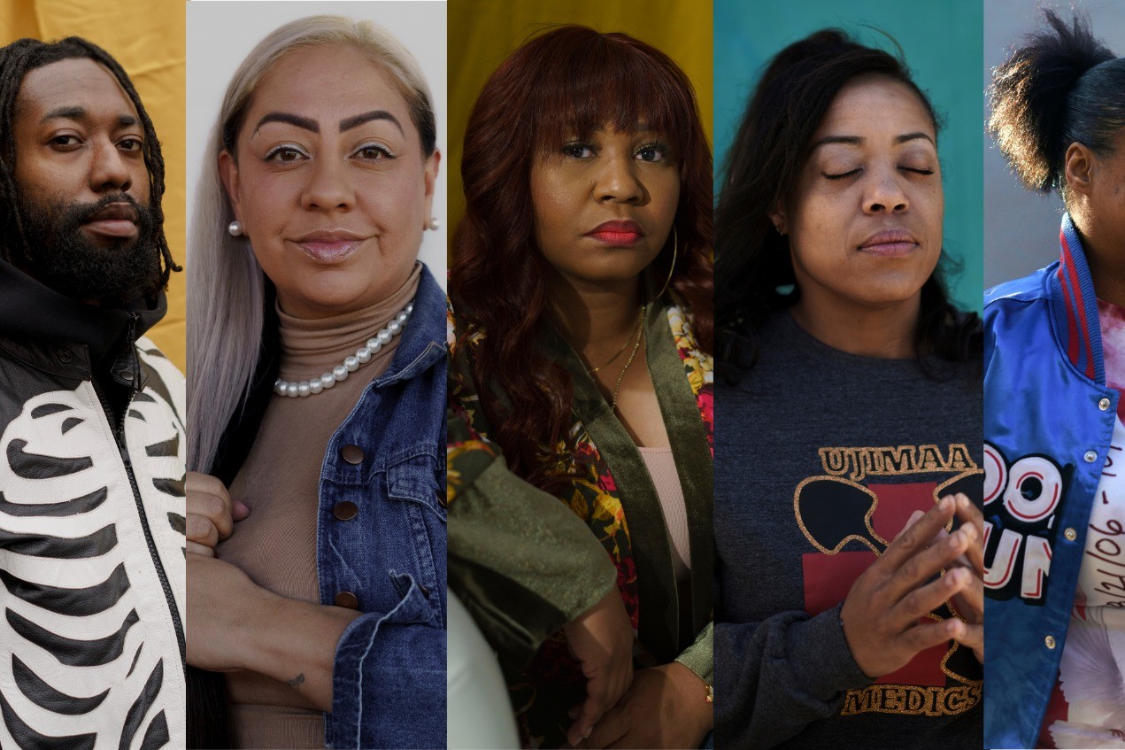 Portraits of five survivors of gun violence