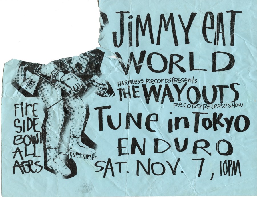 A flyer from a Jimmy Eat World show at the Fireside.
