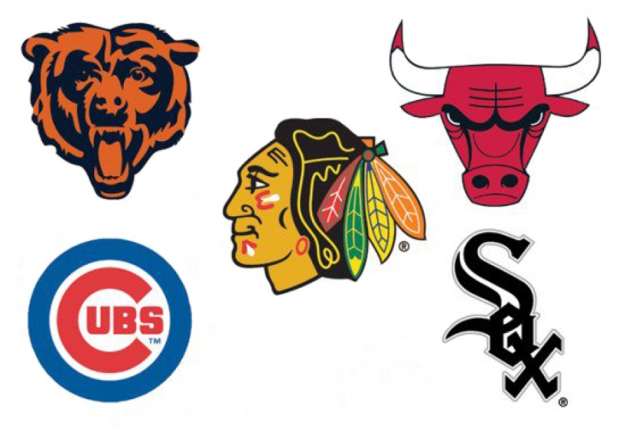 Chicago All Team Sports Cubs Bulls Bears Blackhawks And White Sox