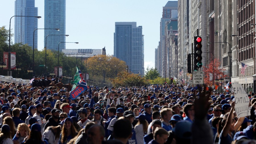Latest: City says 5 million attend Chicago Cubs celebration
