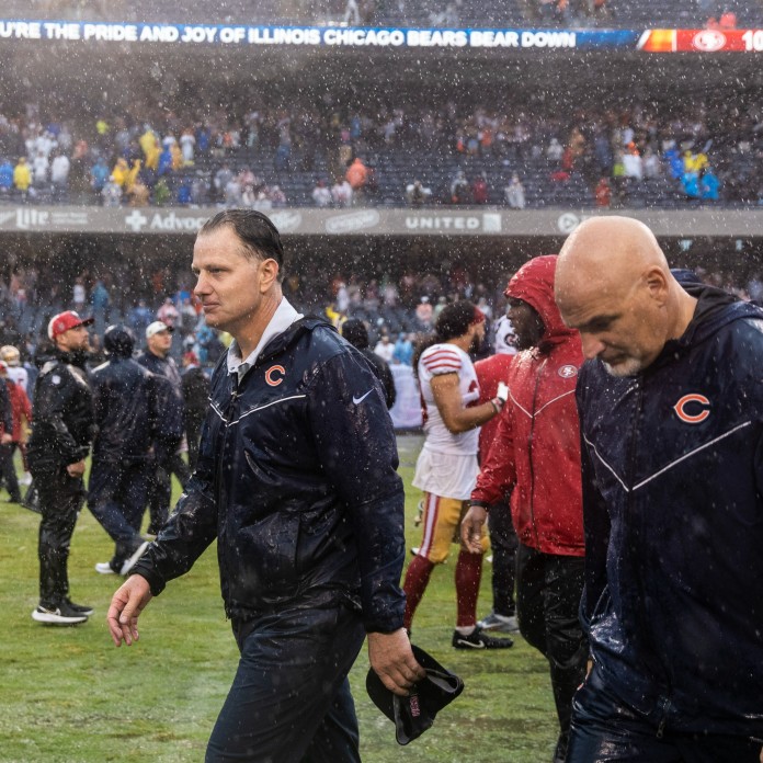 Chicago Bears slide into endzone after win over 49ers - Chicago