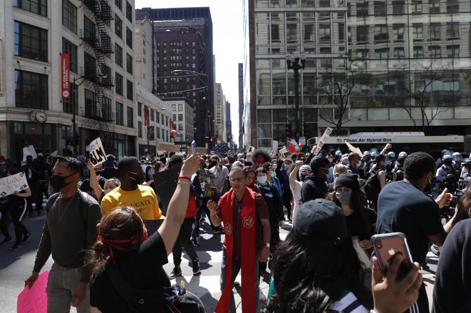 Chicago Protesters Clash With Police In The Loop WBEZ Chicago