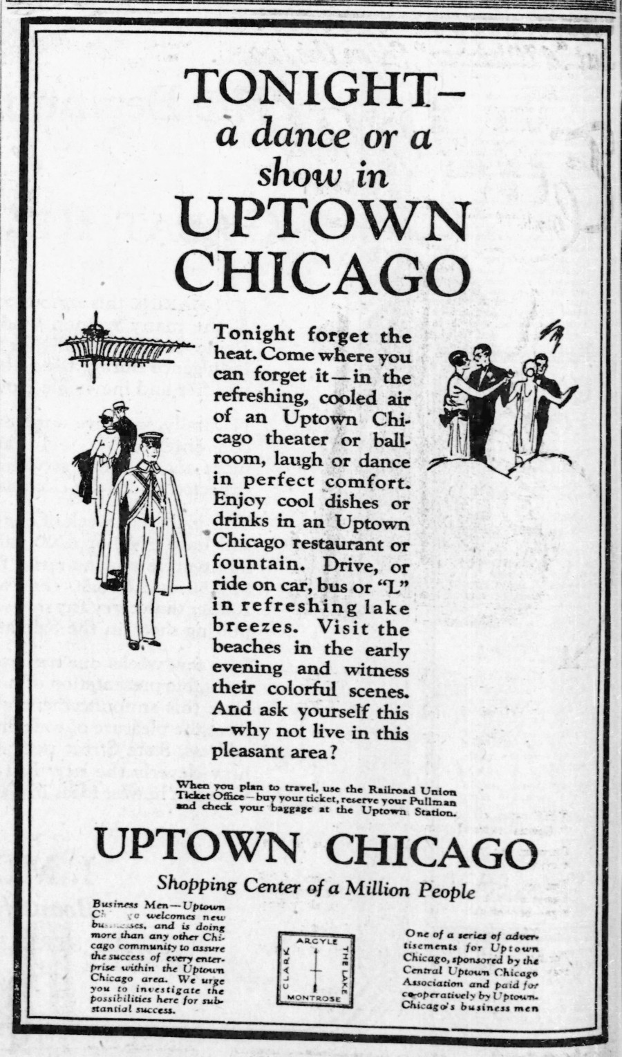 Uptown advertisement, Chicago Tribune