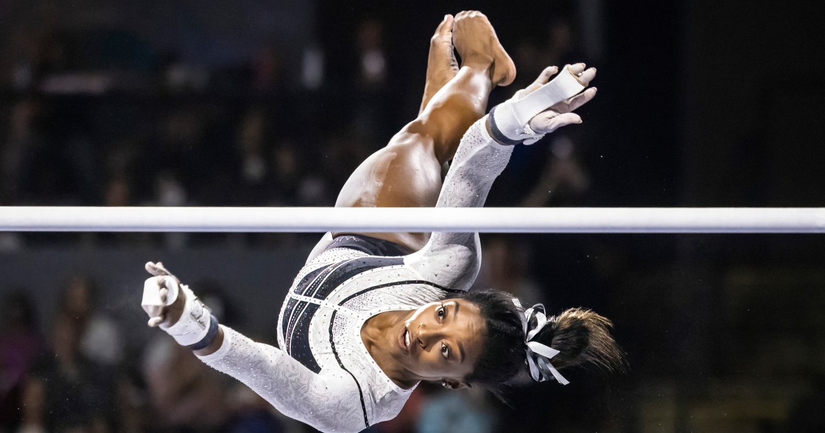 Artistic Gymnastics: Simone Biles back on top with all-around win