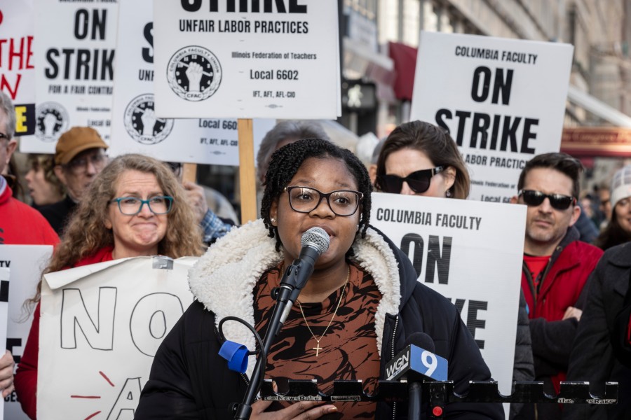 Part-time faculty members strike at Columbia College Chicago