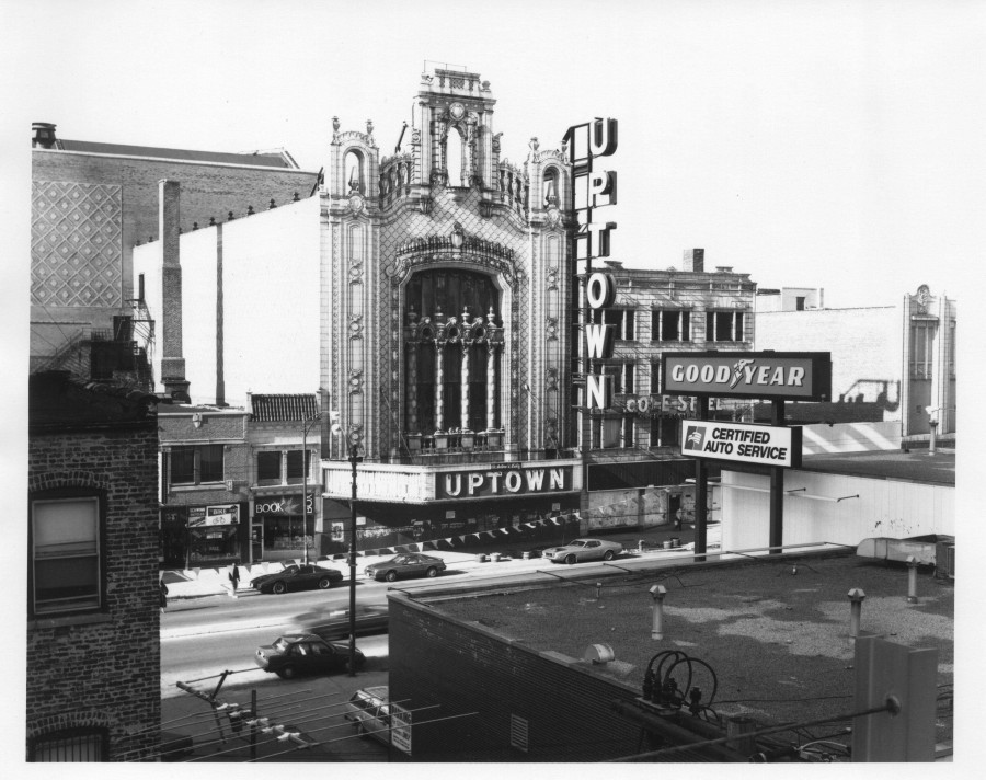 Uptown Theatre exterior, 1985