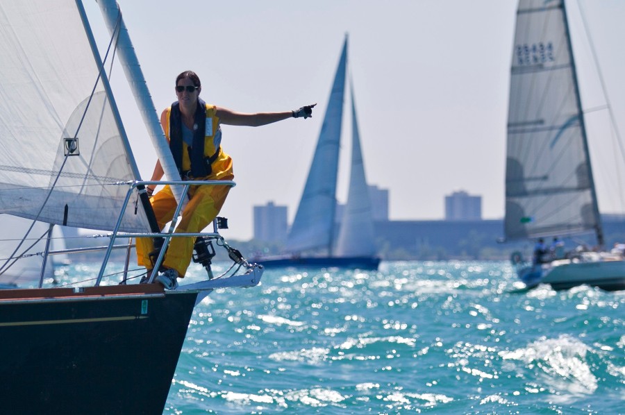 Sailors begin the Race to Mackinac in 2012. This year, more than 2,000 crew members will race on nearly 250 boats.