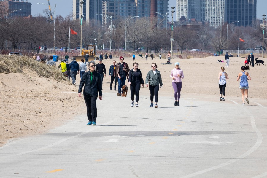 Chicagoans crowd along the lakefront after stay-at-home order announced