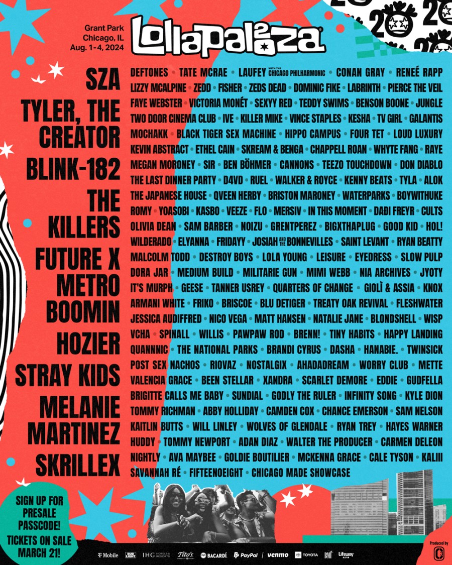 Lollapalooza 2024 lineup and headliners announced WBEZ Chicago