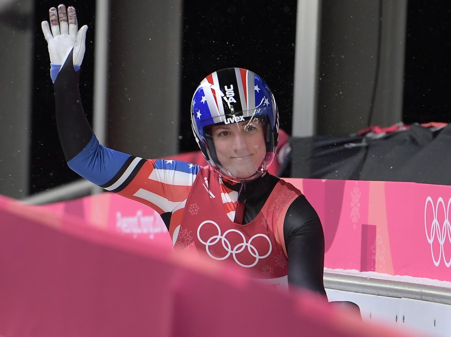 Us Flag Bearer Erin Hamlin Misses Out On A Medal In Luge Wbez Chicago 3789